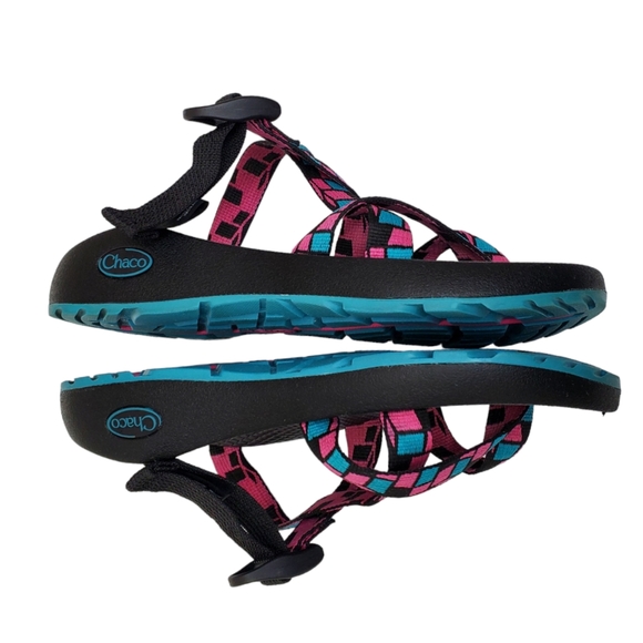 Chaco Tegu Sandals Cubit Pink Strappy Slip On Sport Sz 7 - Picture 9 of 14
